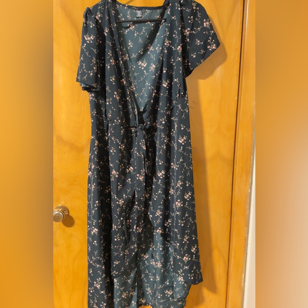 Dark Green Wrap Dress